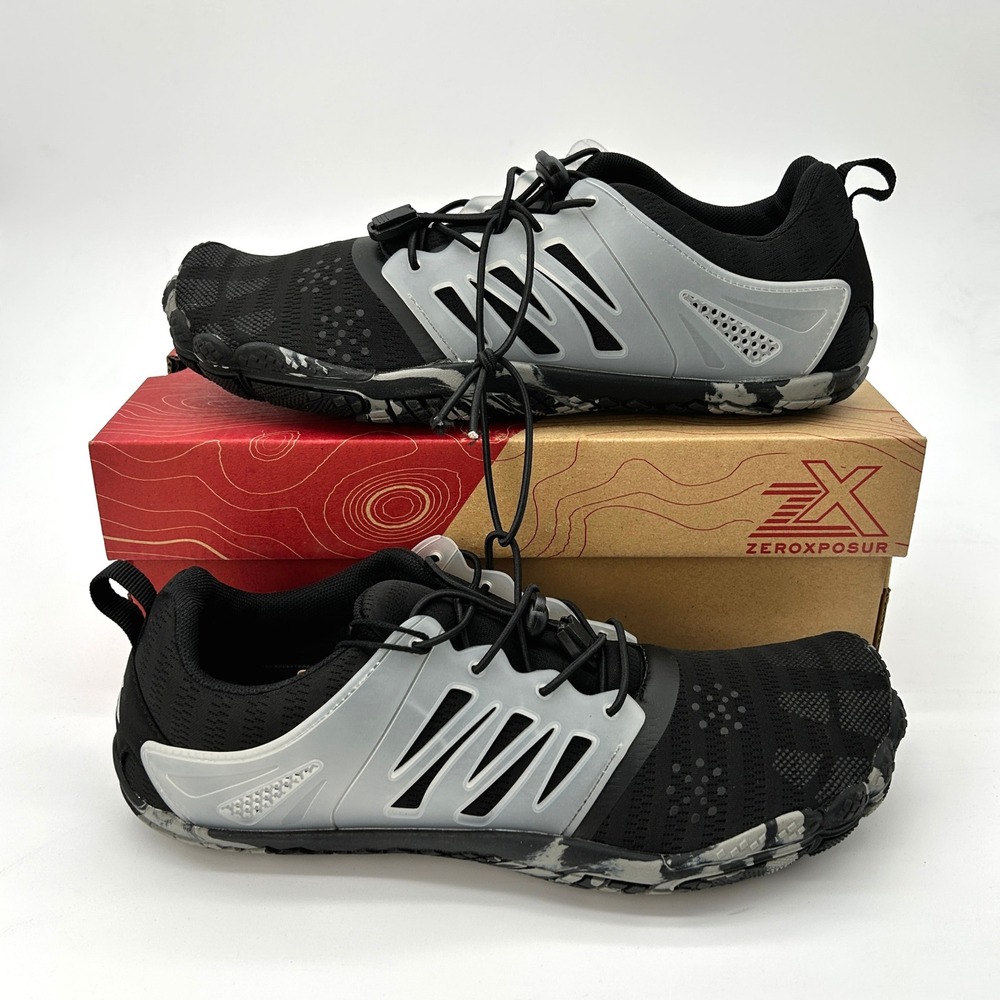Womens Water Shoes ZeroXposur Tigerlilly Sz 10 Black Gray Barefoot Quick Dry NEW